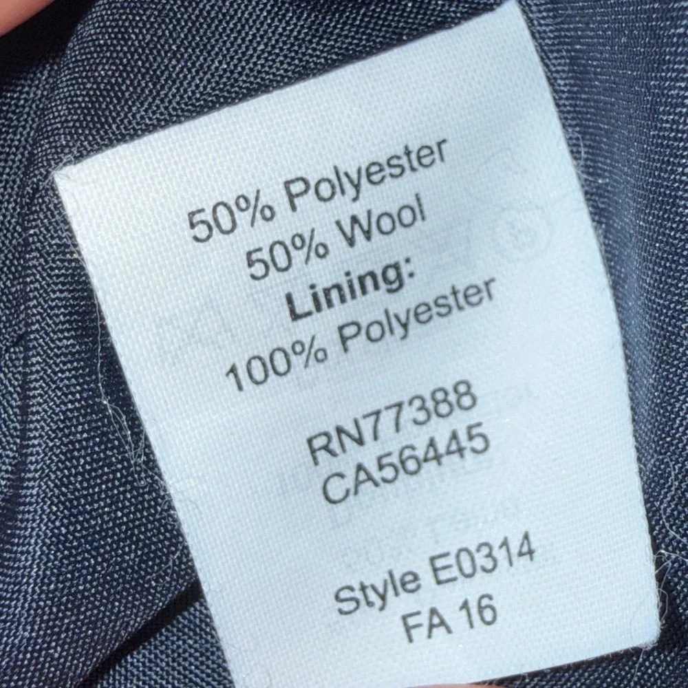 J Crew Factor Navy Wool Blend Peacoat Gold Button Double Breasted Classic Chic 2 - Picture 12 of 12